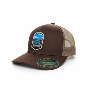 Czapka typu trucker z Parku Narodowego Jeziora Kraterowego – Wizard Island Patch, Oregon Hiking