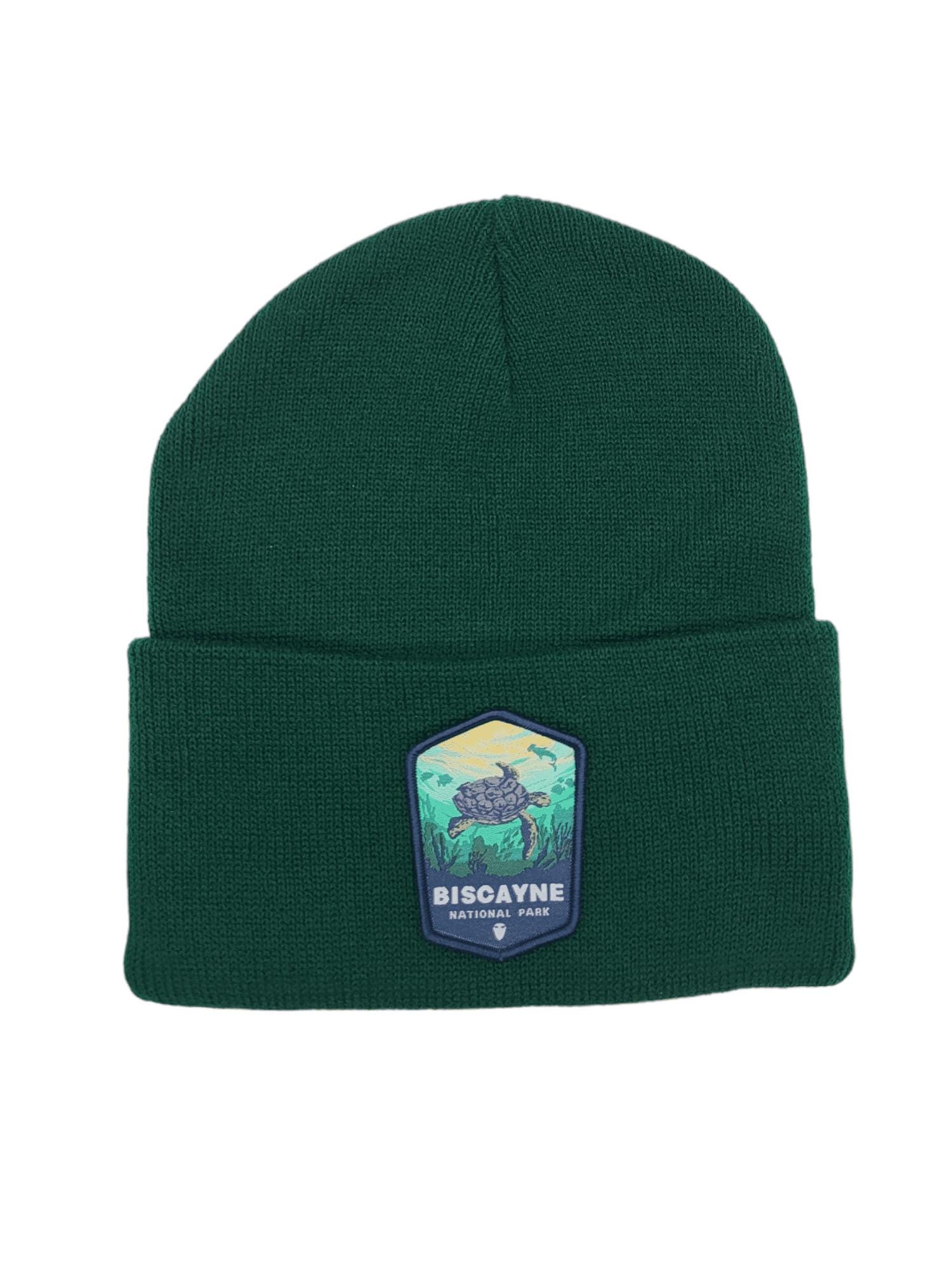 Biscayne National Park Beanie Biscayne National Park Embroidered Beanie Winter Hat Camping  main image 3