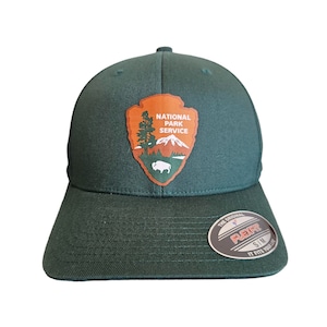 National Park Service FlexFit Hat: Arrowhead Logo Embroidered Cap for Outdoor Enthusiasts