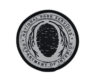 Vintage National Park Service logo patch: Origineel geborduurd embleem voor outdoorliefhebbers