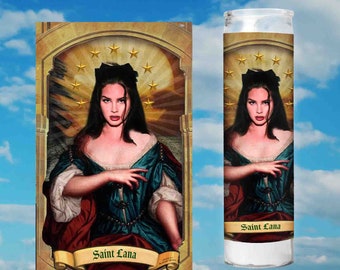 Lana Del Rey (West Coast) - Saint Prayer Votive Candle - Original Parody digital Art