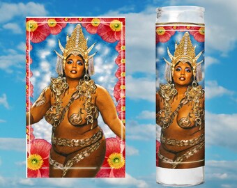 Lizzo  Saint Prayer Votive Candle - Parody digital Art