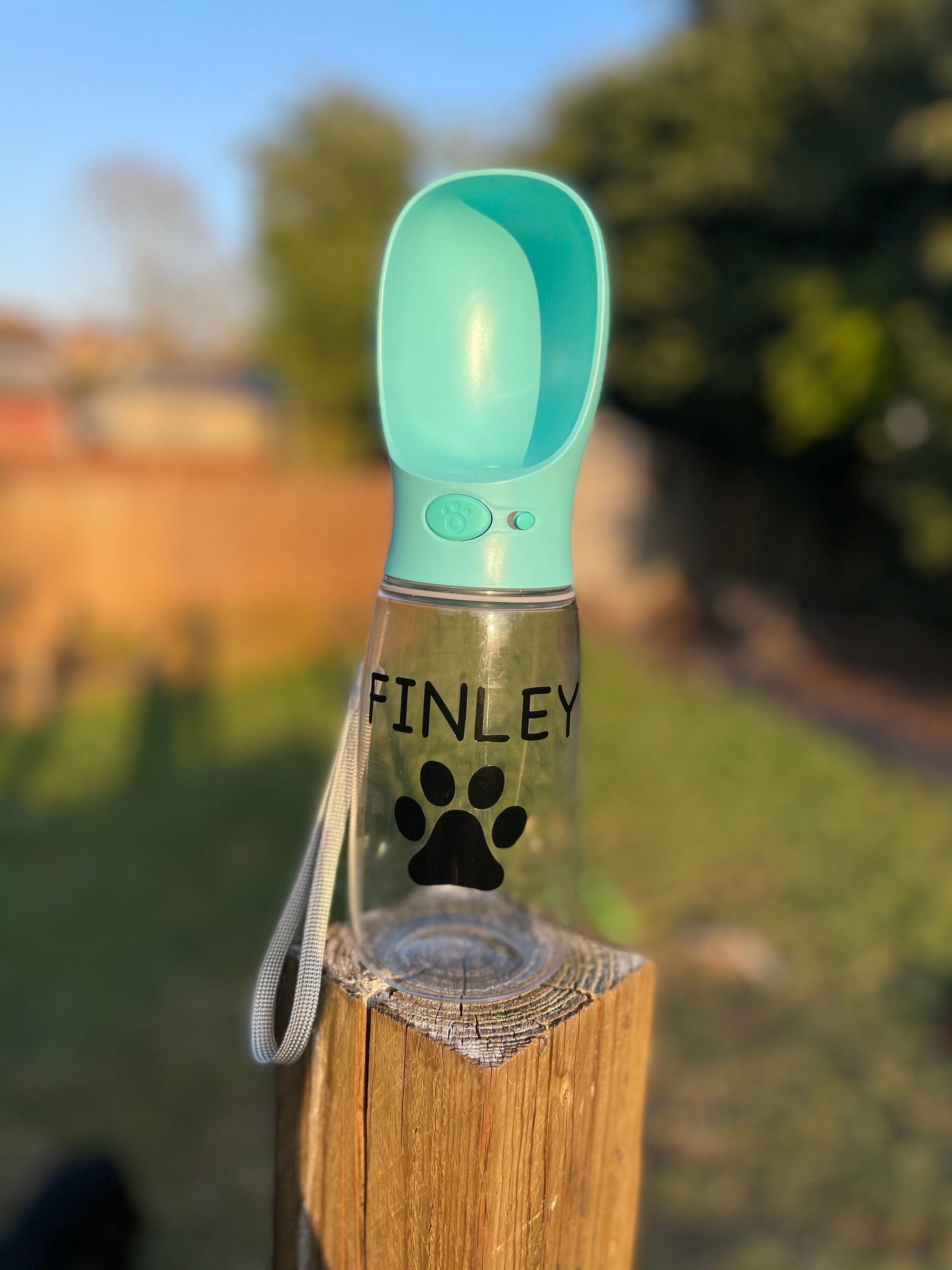 Pet Travel Water Bottle Personalised Etsy UK