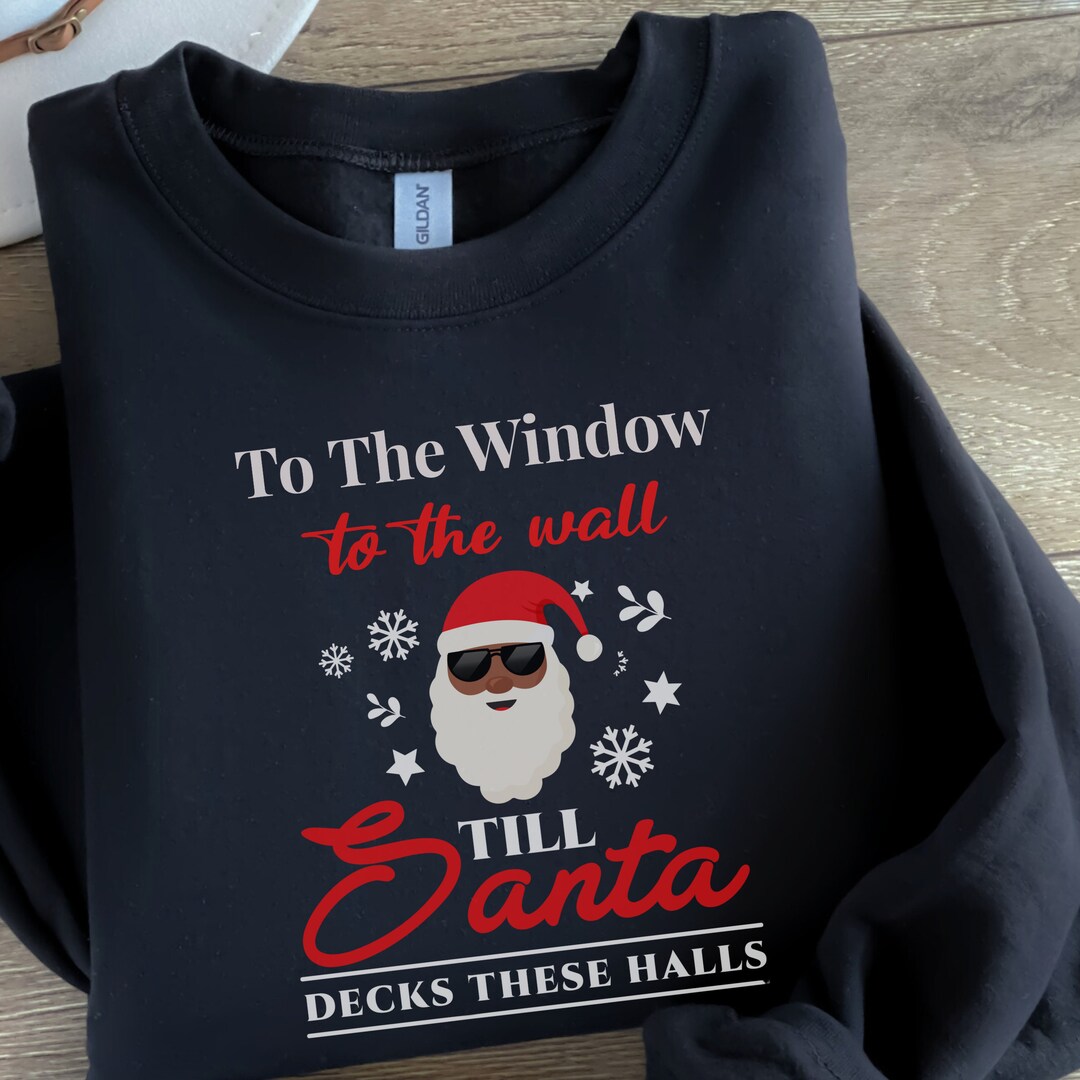 Black Santa Shirt, Black Christmas Tshirt, Black Santa Tshirt, Black