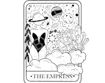 the empress tarot card digital download, transparent background. Clip art, png file