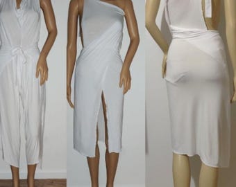 Pareo multiuso: bianco, taglia unica - copricostume