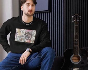 Camisa de moletom The Tramp And The Stray No 1 Acrílico e colagem em duas telas de Mark Poteat