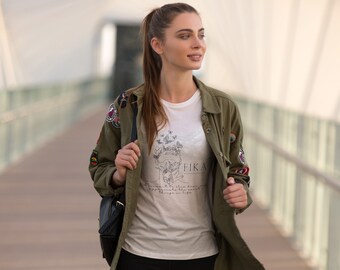 Fika, espaço pessoal, relaxamento, camiseta com ajuste relaxado