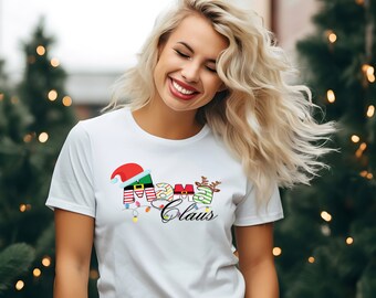 Camiseta Mamãe Noel de Natal, Papai Noel, Feriado