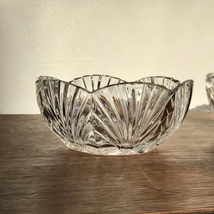 Crystal bowl Vintage Bohemia, heavy lead Crystal candy Bowl