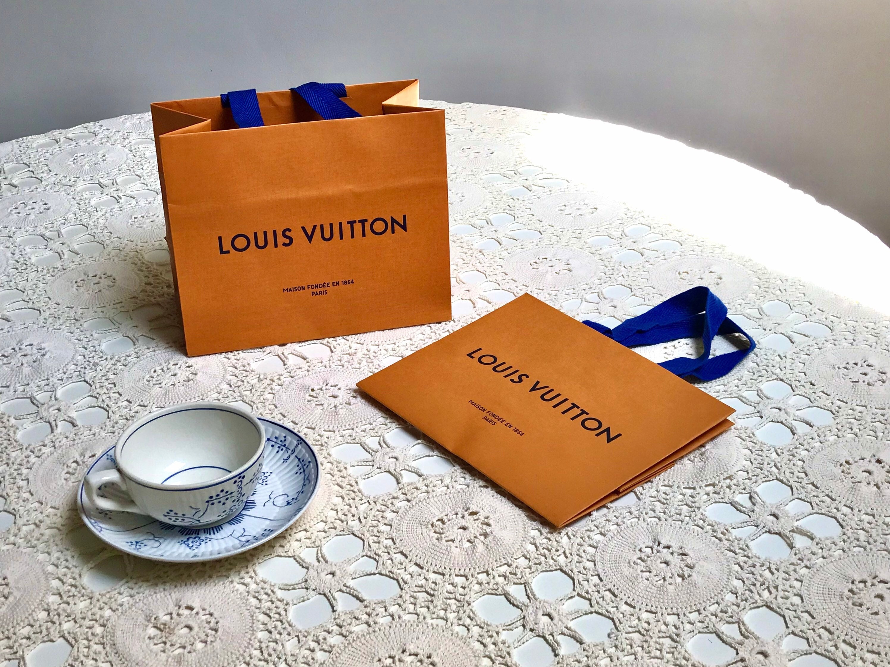 Authentic Louis Vuitton paper bag. Dimensions are: - Depop