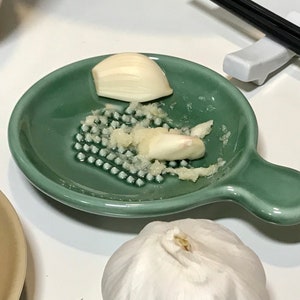 Assiette de râpe en porcelaine pour ail fromage d'oignon Outil  d'alimentation en céramique polyvalent de râpe de gingembre