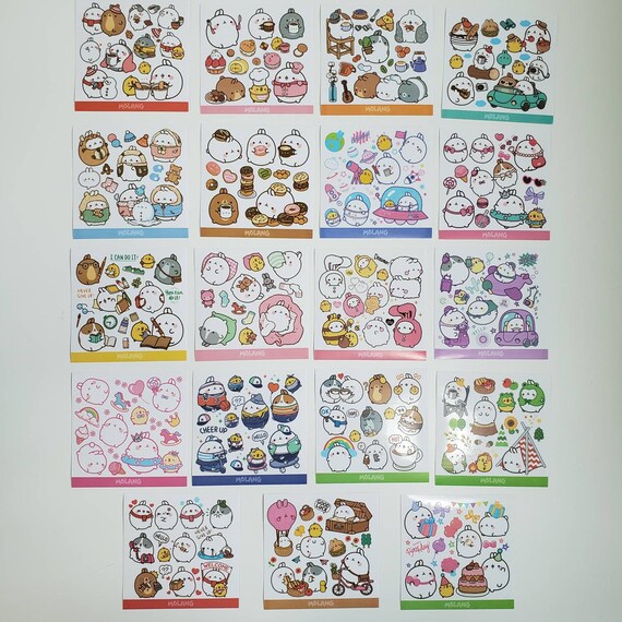 Molang sticker sheets freebies | Etsy