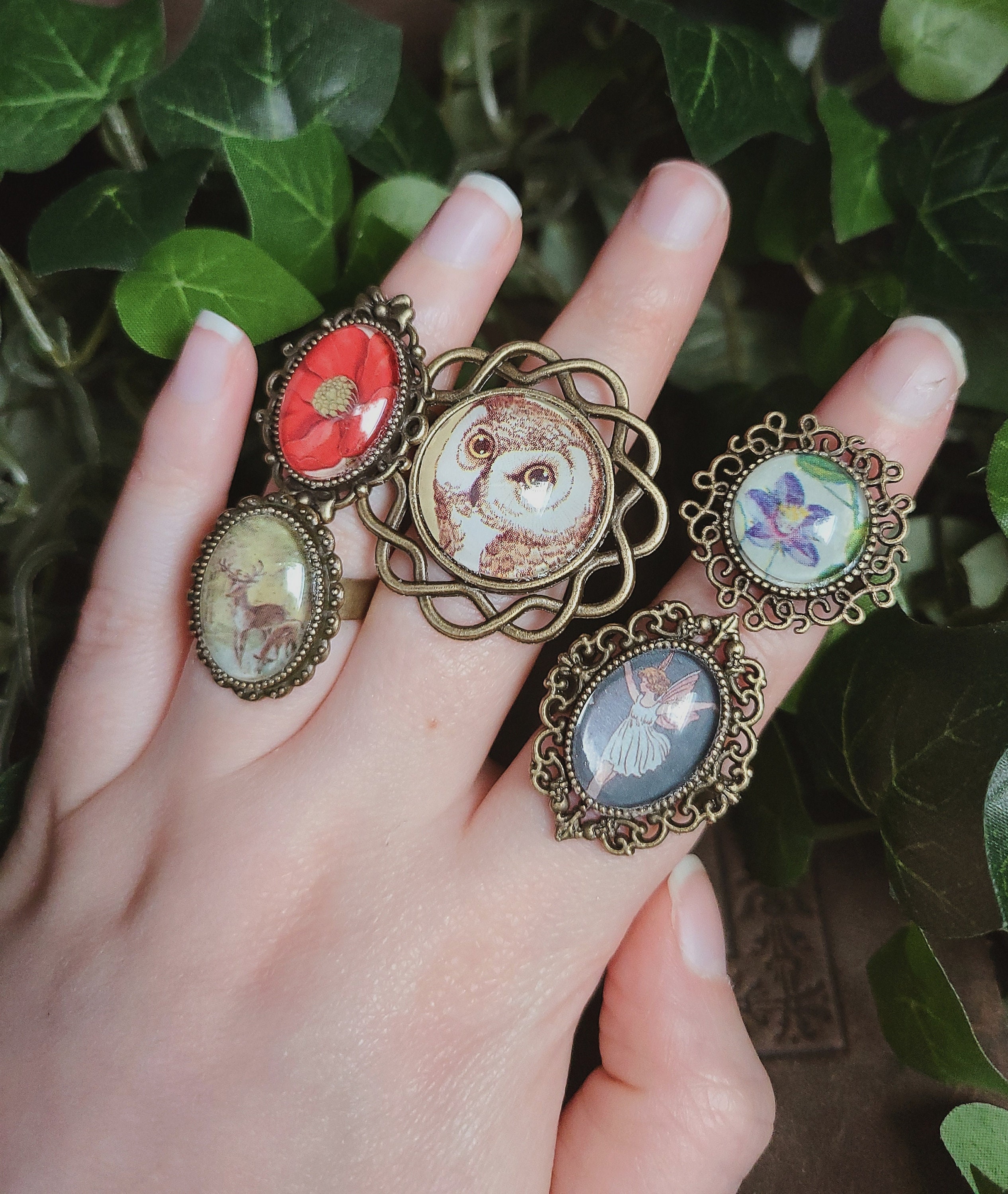 Fairytale Ring Bezel Ring Cottagecore Jewelry Fairytale Etsy