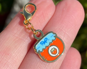 Strawberry Jam Charm, Jelly Charm, Strawberry Jelly Keychain ...