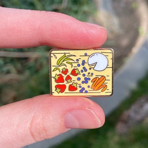 Charcuterie Board Enamel Pin, cheese board pin image 3