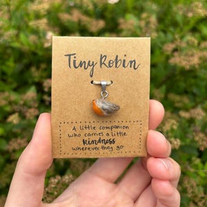 Tiny Robin Bird Pendant | Handmade | Polymer Clay Bird Pendant | Necklace Charm | Perfect Gift for Bird Lovers