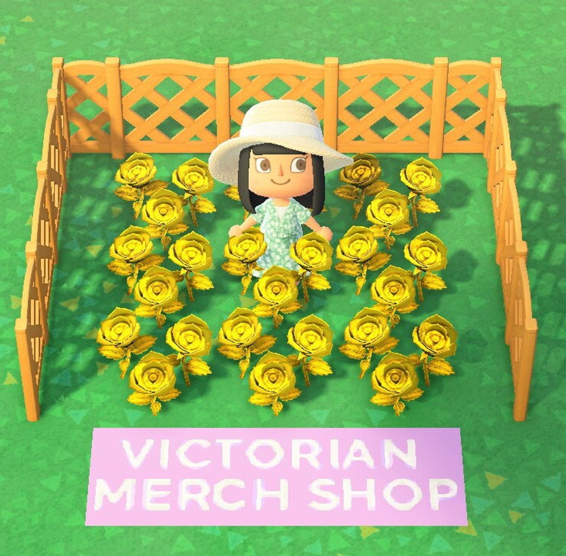 GOLD ROSES Animal Crossing New Horizons ACNH Hybrid Flower Etsy