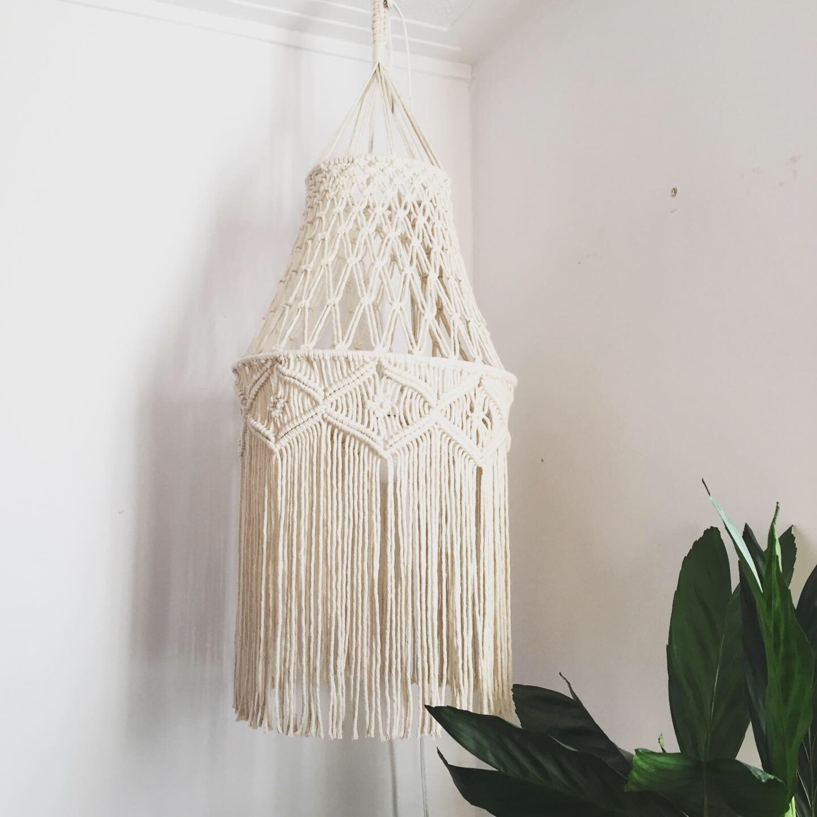 Abatjour en macramé macrame lamp shade boho style Etsy