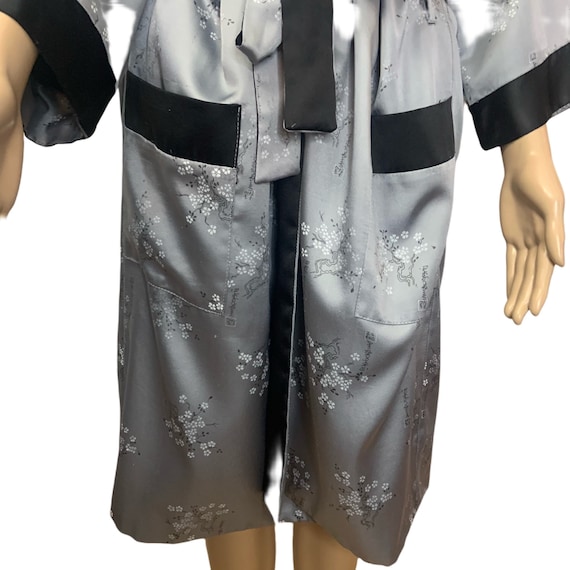 Vintage Asian Reversible Unisex Silky Satin Robe … - image 6