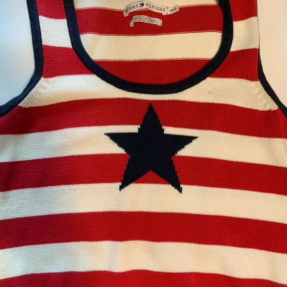 Vintage 1990’s Tommy Hilfiger Flag 4th Of July Sl… - image 8