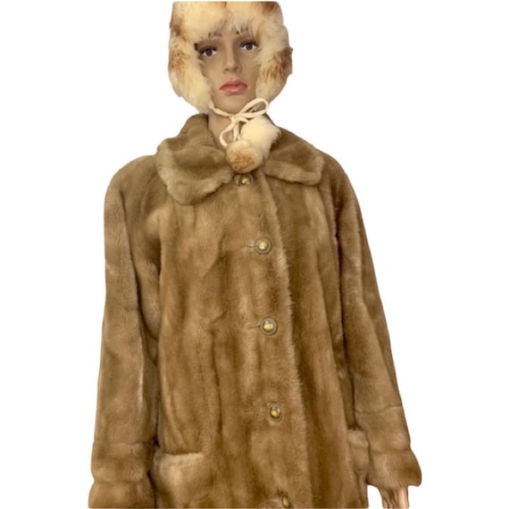 Vintage 1970s Tissavel France Faux Fur Caramel Brown Long Coat Etsy