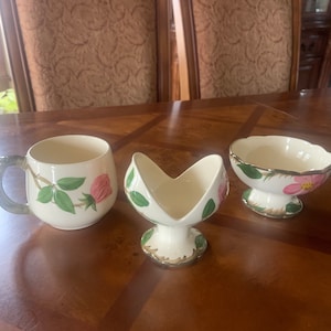 Vintage 60’s Original Franciscan Desert Rose Made In California China Sugar Creamer Candle Holder