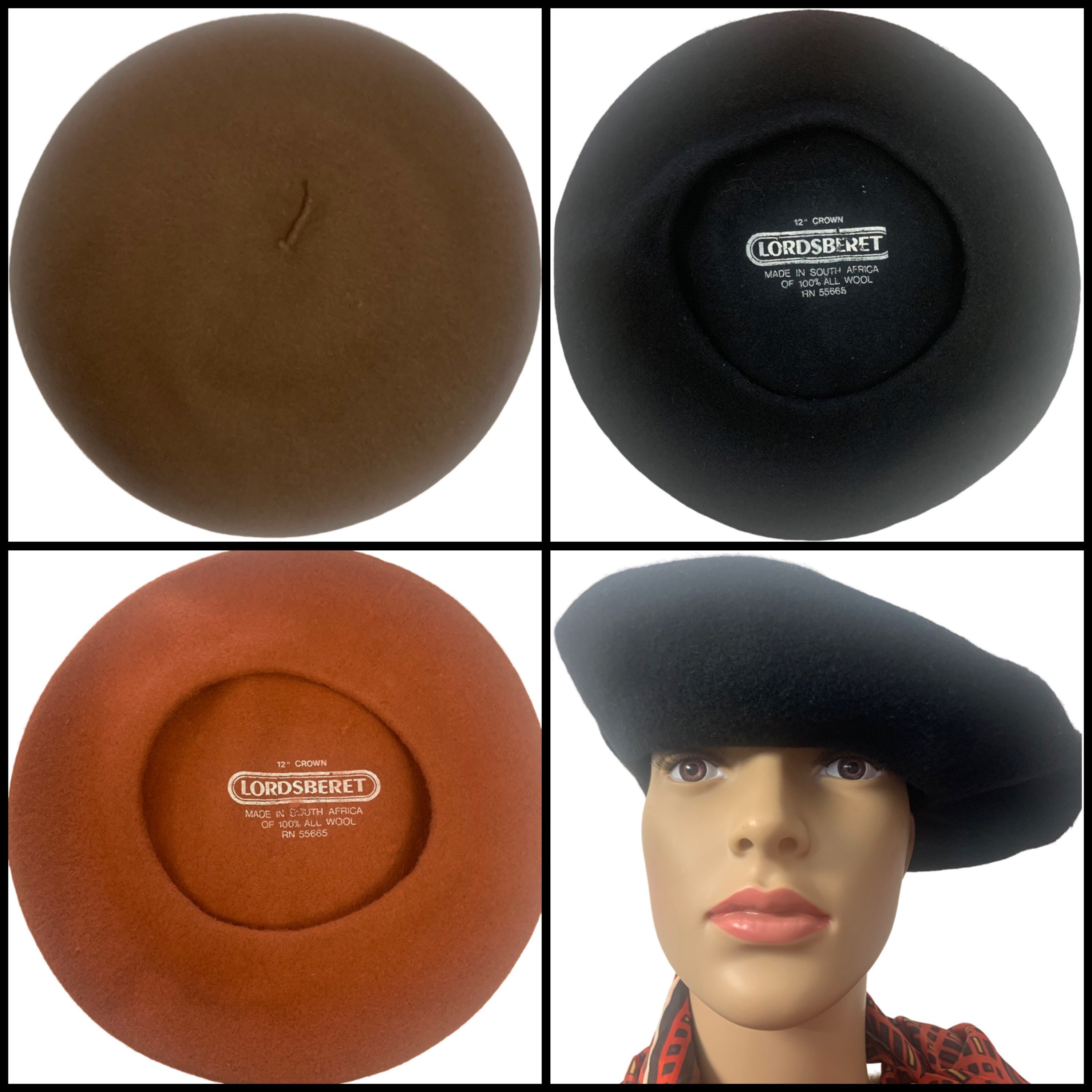 Vintage 100% Wool Lordsberet Made in South Africa French  display picture 2