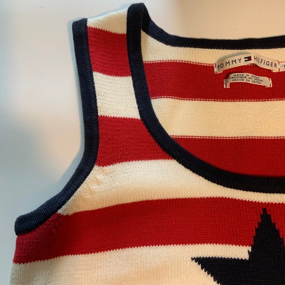 Vintage 1990’s Tommy Hilfiger Flag 4th Of July Sl… - image 3