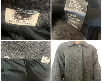 Vintage 60's Central Park Balmacaan Style Wool Mohair Lama