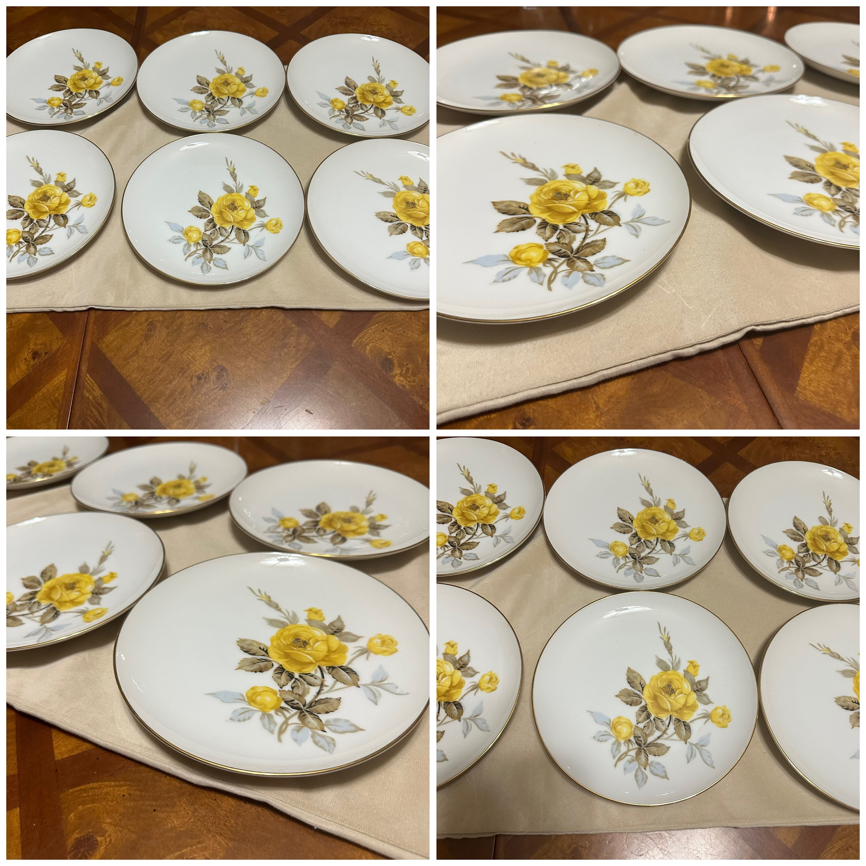 Vintage 50's Mid Century Cotillion by Sango Yellow Rose Porcelain