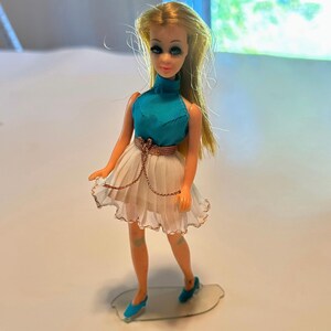 Vintage Dawn Doll With Dress Shoes Stand Hanger Panties
