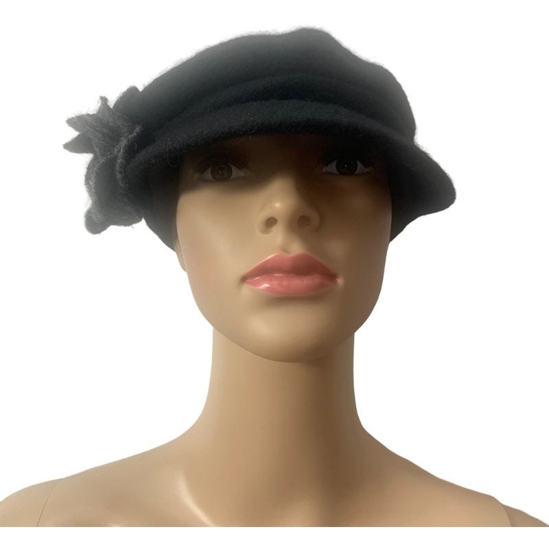 Vintage Betmar New York Black Newsboy Hats/caps 2 Styles  display picture 1