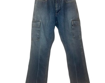 Vintage 90s Kids Zonz Denim Cargo Jeans Pants Size 10-12 Vintage 90s Kids Zonz Denim Cargo Jeans Pants Size 10-12