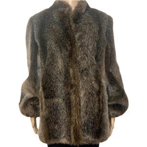 Vintage 70’s Mid Century Glamorous Hillmoor New York ILGWU Luxurious Faux Fur Coat Old Hollywood Regency