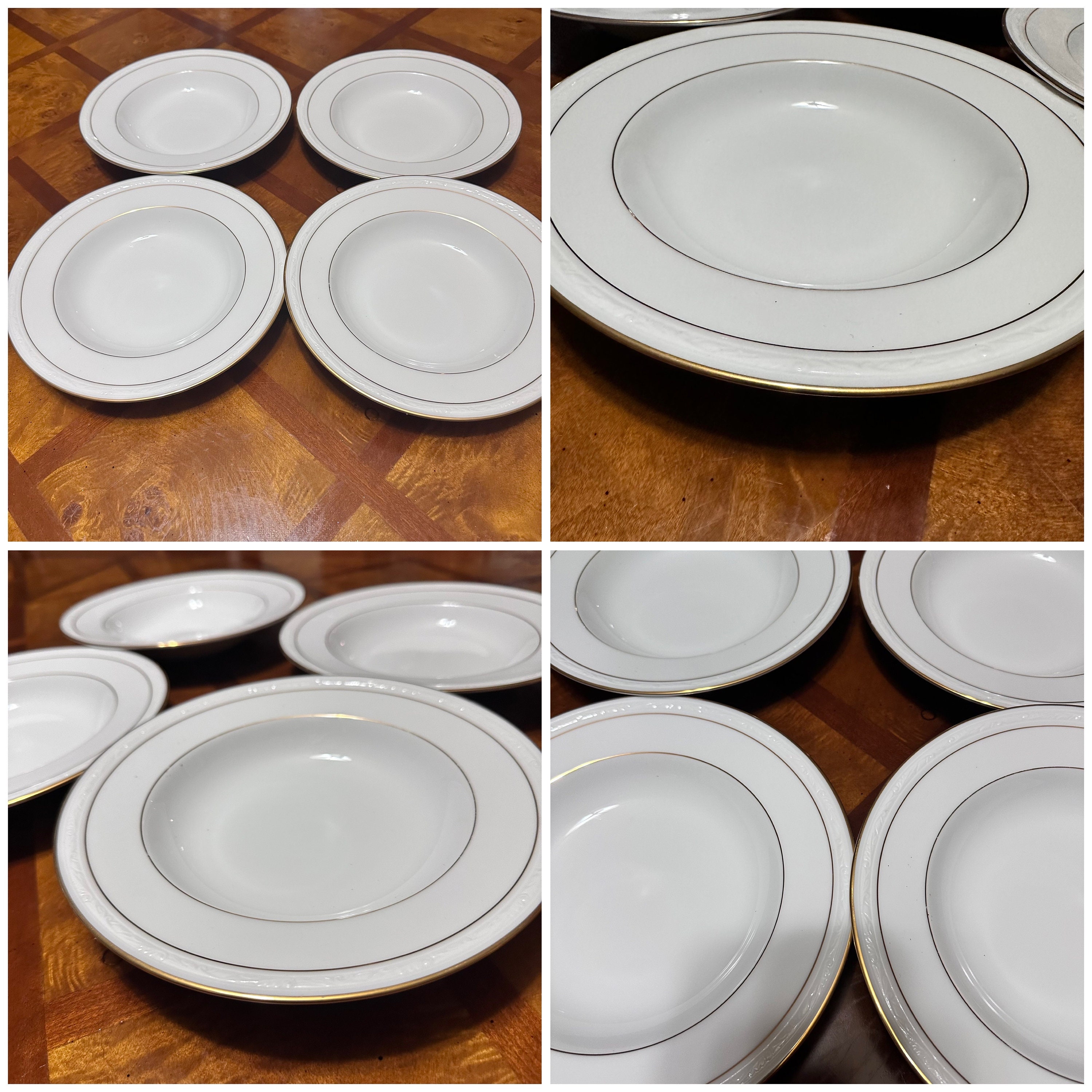 セット 4 　食器 Scapes White Noritake 　計２０ピース Bowl Soup/Cereal White) on (White Swirl WoW Colorscapes Noritake 食器