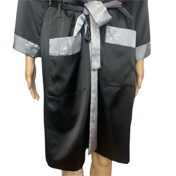 Vintage Asian Reversible Unisex Silky Satin Robe … - image 10