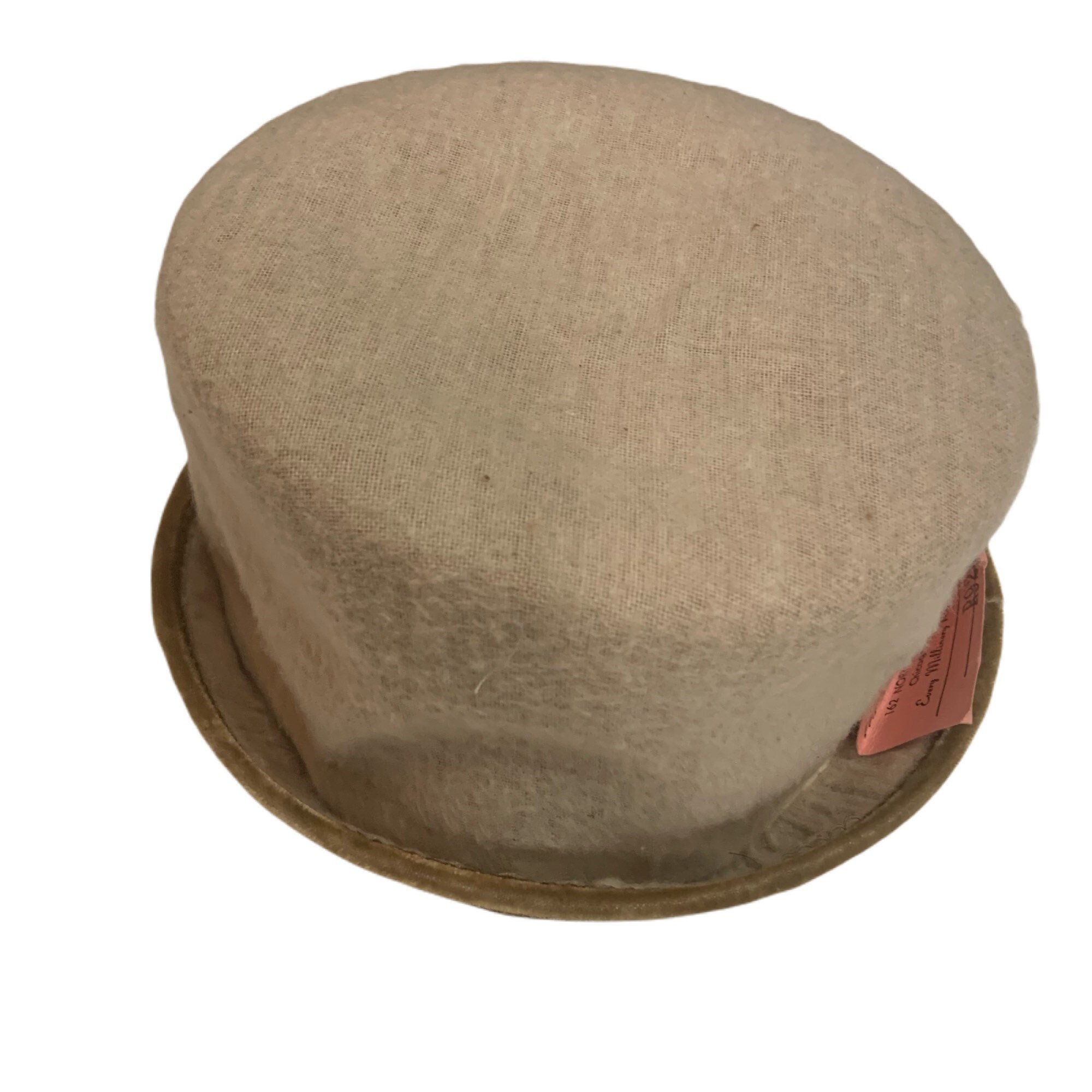 Vintage 60’s Fox Millinery Chicago Tag Attached Mid Century Tan Bowler Hat il_fullxfull.3120938151_qmpl.jpg main image 3