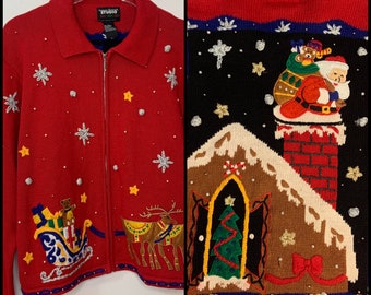 Zip Xmas Sweater - Etsy