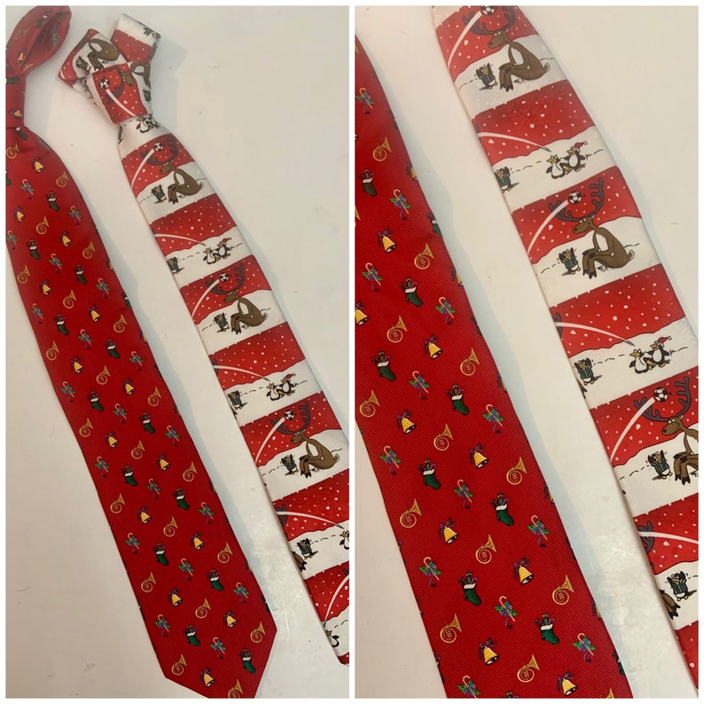 Vintage Christmas Ties John Ashford Cape Coti Neckwear