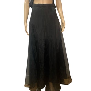 Vintage 80’s Black Formal Tulle Full Dressy Maxi Skirt Balletcore Special Occasion Party New Years