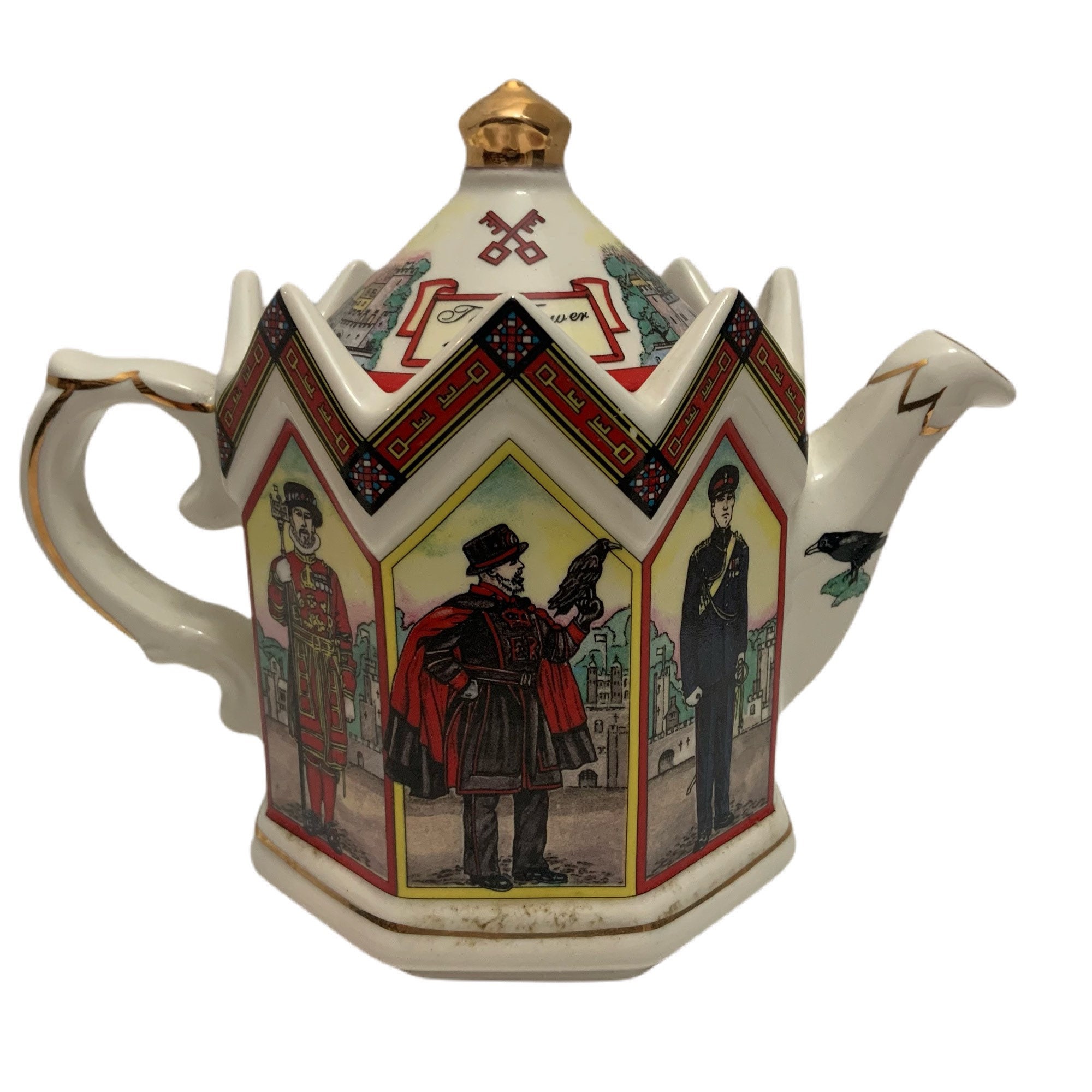 Vintage Sadler Made In England China Teapot The Tower Of Etsy