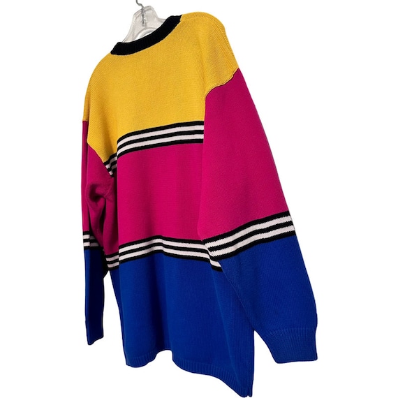 Vintage 80’s LizSport Oversized Cotton Bright Col… - image 7