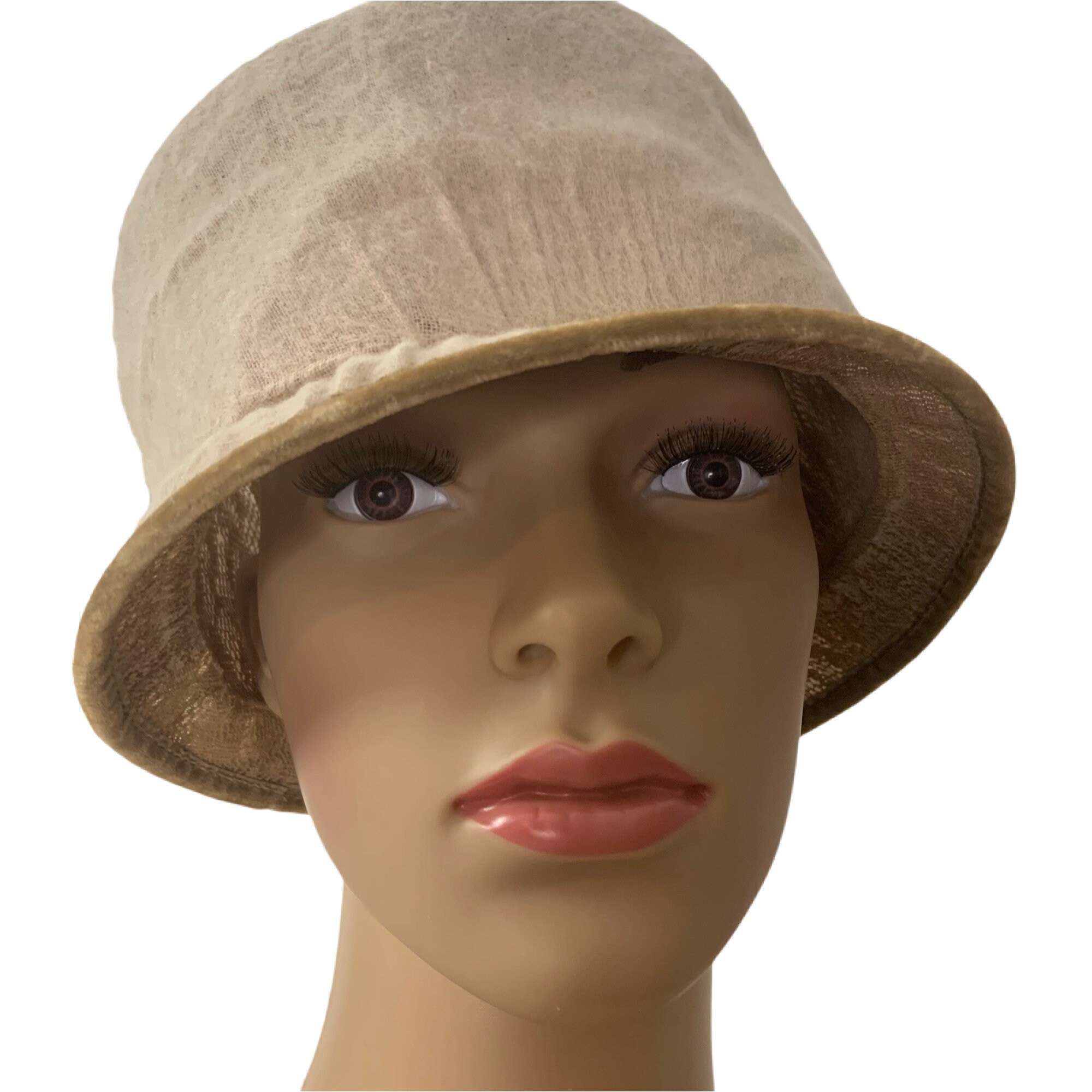 Vintage 60’s Fox Millinery Chicago Tag Attached Mid Century Tan Bowler Hat il_fullxfull.3120938151_qmpl.jpg main image 4