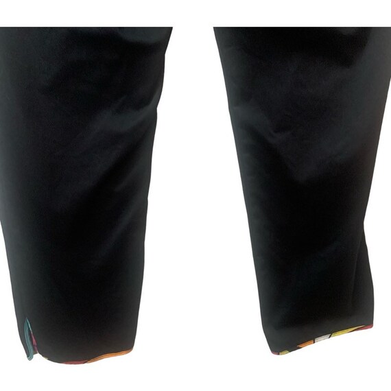 Vintage Cache Black Cropped Pants With Silk Color… - image 10