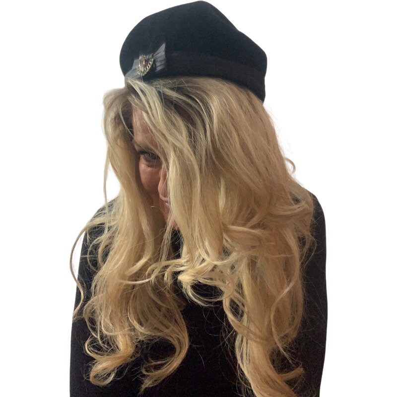 Vintage 50’s Mid Century Capital Black Velour Pill Box Hat Rhinestone Accent Vintage 50 main image 3