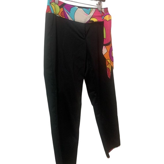 Vintage Cache Black Cropped Pants With Silk Color… - image 3