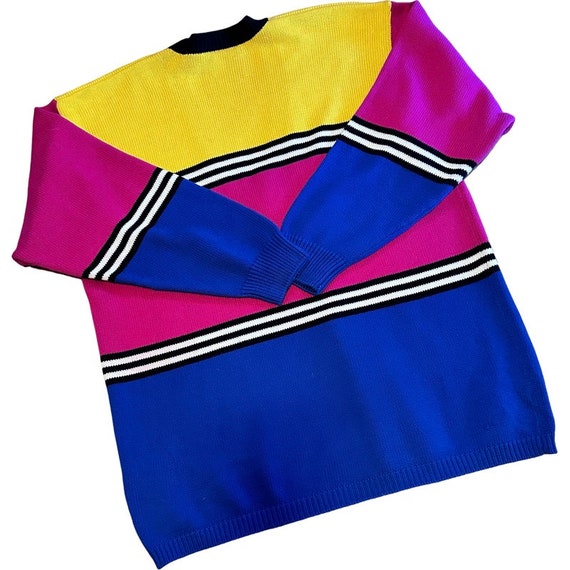 Vintage 80’s LizSport Oversized Cotton Bright Col… - image 3