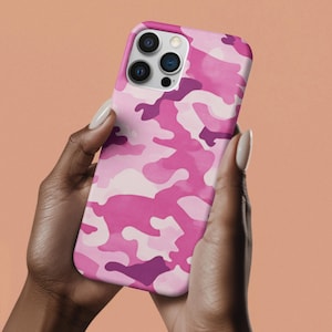 Pink Camo Phone Case: Purple Camouflage, Trendy Design