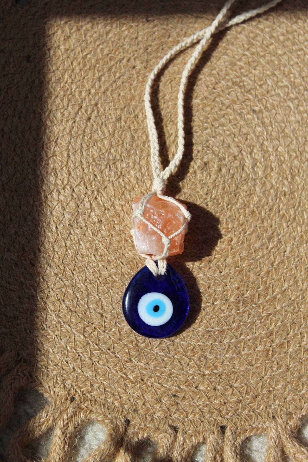 Himalayan Salt X Evil Eye Car Charm